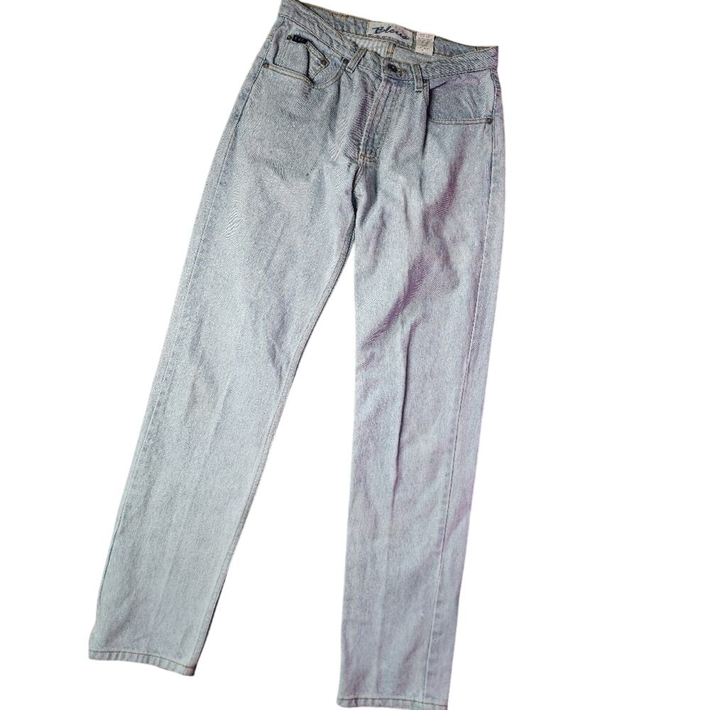 Vintage 1990s Express Blues High Rise Light Blue Denim Straight Leg Jeans